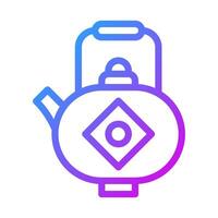 teapot icon gradient purple style chinese new year illustration vector perfect.