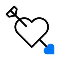 arrow icon duotone blue style valentine illustration vector element and symbol perfect.