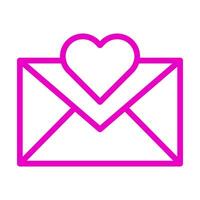 massage icon outline pink style valentine illustration vector element and symbol perfect.