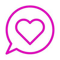 massage icon outline pink style valentine illustration vector element and symbol perfect.