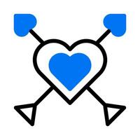 arrow icon duotone blue style valentine illustration vector element and symbol perfect.