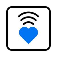 signal icon duotone blue style valentine illustration vector element and symbol perfect.