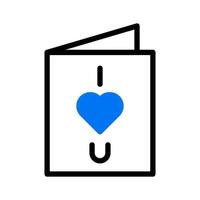 card icon duotone blue style valentine illustration vector element and symbol perfect.