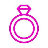ring icon outline pink style valentine illustration vector element and symbol perfect.