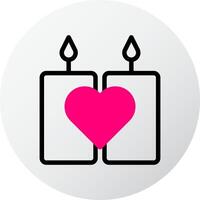 candle icon filled red style valentine illustration vector element and symbol perfect.