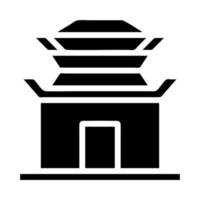 arco icono sólido estilo chino nuevo año ilustración vector Perfecto.