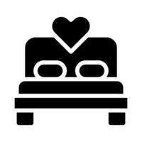 bed icon solid style valentine illustration vector element and symbol perfect.