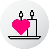 candle icon filled red style valentine illustration vector element and symbol perfect.