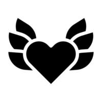 corazón icono sólido estilo enamorado ilustración vector elemento y símbolo Perfecto.