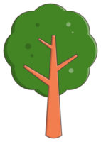 elemento árbol pegatina png