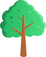 single green tree flat png