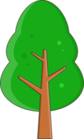 single green tree flat png