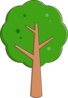 verde árbol plano png