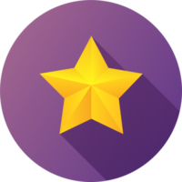 Rating star icon in flat design style. png