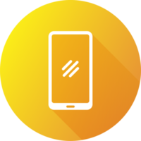 Smartphone icon in flat design style. Handphone signs illustration. png