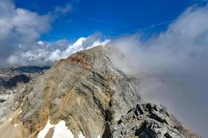 Amazing landscape at the Dolomites in Italy. Dolomites Unesco world heritage in the Summer time. Sud Tirol. Italian Alps. photo