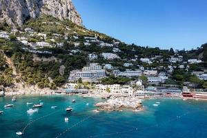 Capri, Italy - Aug 29, 2021, Capri Island on a beautiful summer day along the Amalfi Coast in Italy photo