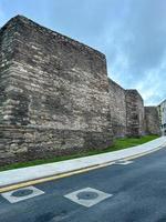 View from the Roman wall of Lugo. The walls of Lugo were built in the later part of the 3rd century to defend the Roman town of Lucus. photo