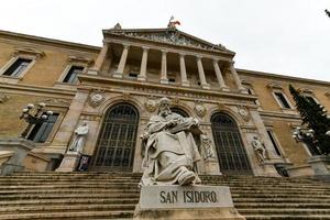 National Library of Spain  Biblioteca Nacional de Espana  is a major public library, largest in Spain and one of largest libraries in the world. It is located in Madrid, on the Paseo de Recoletos. photo