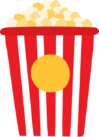 Popcorn Illustration Hand gezeichnet Stil zum Film Nacht Konzept png