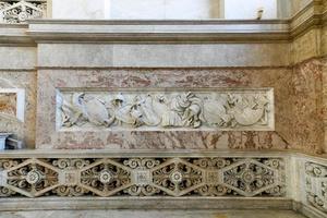 Naples, Italy - August 17, 2021, Lavish interior of the Royal Palace of Naples in Italy. photo