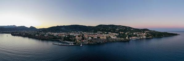 Aerial view of the cliffs of Sorrento, Italy on an summer day. photo