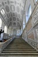 Naples, Italy - August 17, 2021, The grand staircase of the Royal Palace of Naples in Italy. photo