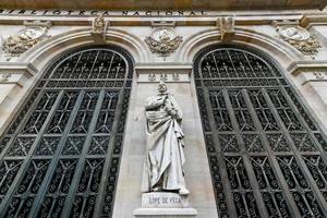 National Library of Spain  Biblioteca Nacional de Espana  is a major public library, largest in Spain and one of largest libraries in the world. It is located in Madrid, on the Paseo de Recoletos. photo