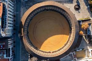 plaza de toros de el real caballería de ronda aéreo ver a amanecer en España. foto