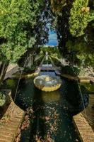 Beautiful Scenery of the Garden at Alhambra Palace in Granada, Spain. photo