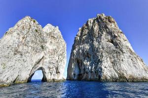 Capri Island on a beautiful summer day along the Amalfi Coast in Italy photo