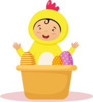 Happy Easter cartoon character icon png