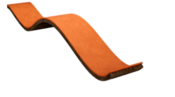 Orange fonctionnement Piste 3d illustration Couper une façon avec vide sport Piste png