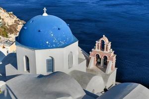 Resurrection of the Lord Holy Orthodox Church in Oia, Santorini, Greece. photo