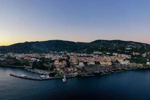 Aerial view of the cliffs of Sorrento, Italy on an summer day. photo