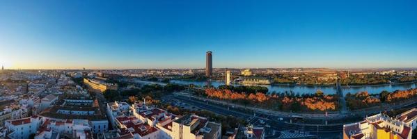 Seville city aerial view in Seville province of Andalusia Autonomous Community of Spain, Europe photo