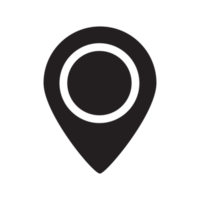 Location Icon, GPS Pointer Icon, Map Locator Sign, Pin location line art style png