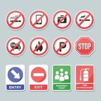 Gas Station Signage Vector Collection