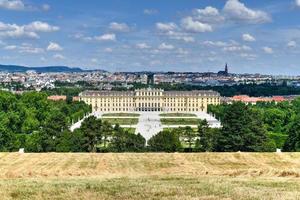 Vienna, Austria - Jul 16, 2021, Schonbrunn Palace or Schloss Schoenbrunn is an imperial summer residence in Vienna, Austria. Schonbrunn Palace is a major tourist attraction in Vienna, Austria. photo
