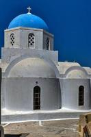 The Assumption of the Mother of Lord Holy Orthodox Church in Pyrgos, Santorini, Greece. photo