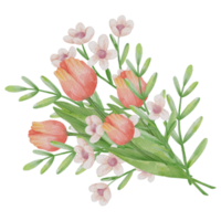 Spring element cartoon watercolor decor png