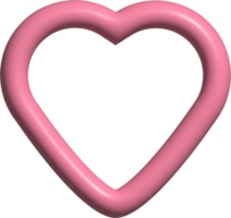 3d cute heart decoration png