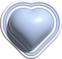 3d carino cuore decorazione png