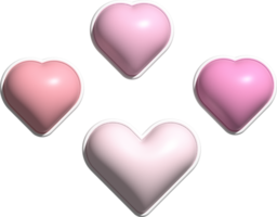 3d cute heart decoration png