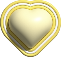 3d cute heart decoration png