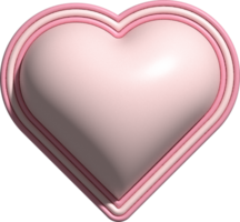 3d cute heart decoration png