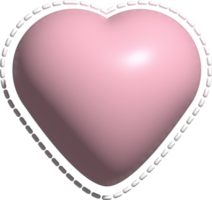 3d cute heart decoration png