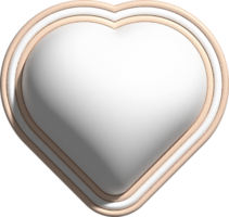 3d cute heart decoration png