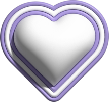 3d cute heart decoration png