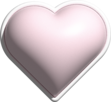 3d cute heart decoration png